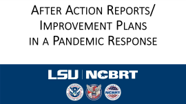 After Action Reports/Improvement Plans During a Pandemicslide preview