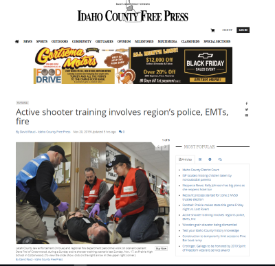 Idaho County Free Press Article