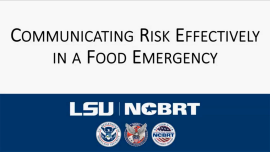 Communicating Risk Effectively in a Food Emergency preview
